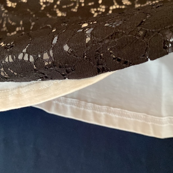 NWT GABBY ISABELLA “Girls Can Do Anything” Top with Black Lace Layer & Studs M - Picture 10 of 16